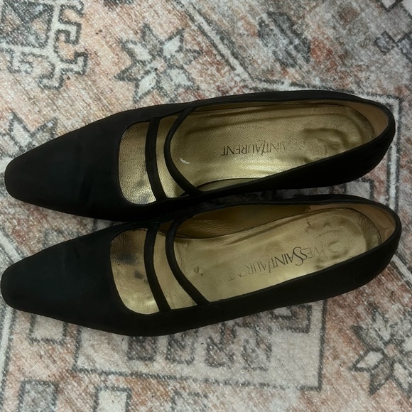 YSL authentic Vintage black suede slip on shoes - Picture 4 of 11